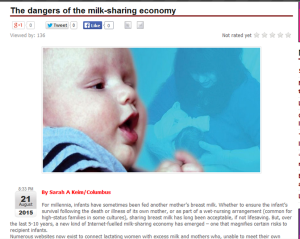 Dangers of Milk Sharing