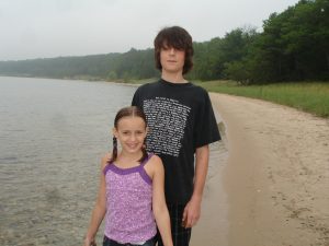My kids at the beach