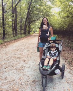 Melissa with her two children.